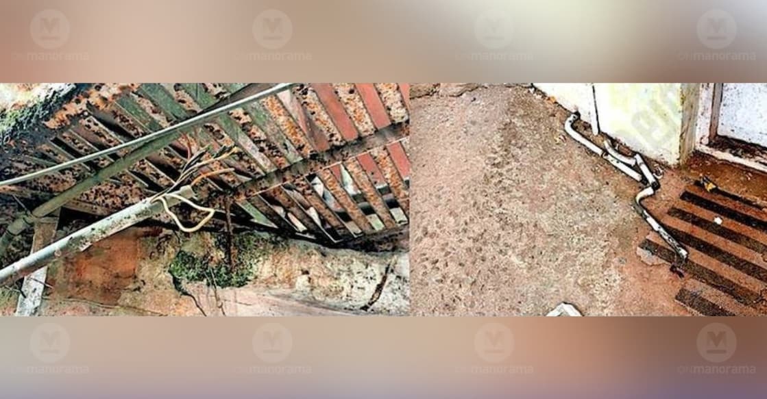 Electric wires stolen from shops at Aramanappadi. photo: Special arrangement