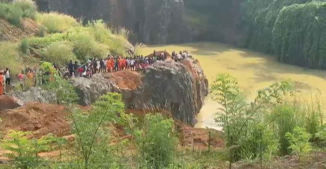 Quarry at Karukaputhur in Palakkad. Photo: Special arrangement