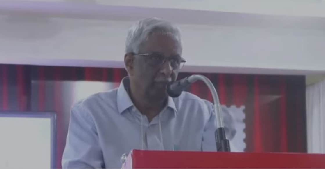 Visuals of the controversial speech delivered by P Nandakumar. Photo: Special arrangement