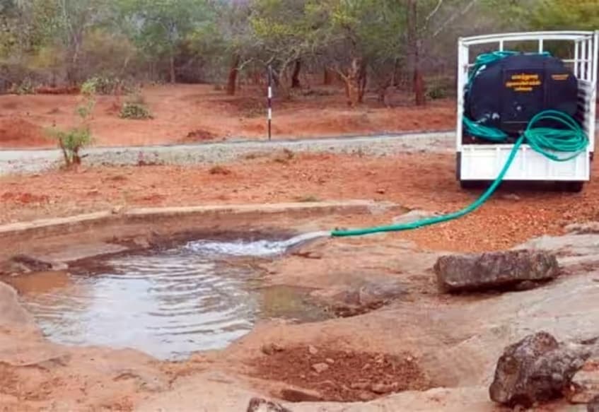 Water being supplied to the region. Photo: Special arrangement