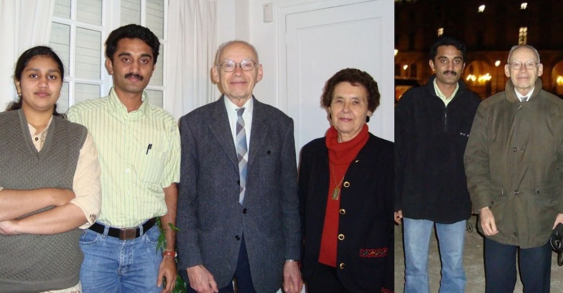 Rafeena and Dr S Anas with Prof Kagan and his wife.. Photos: Special Arrangement. 