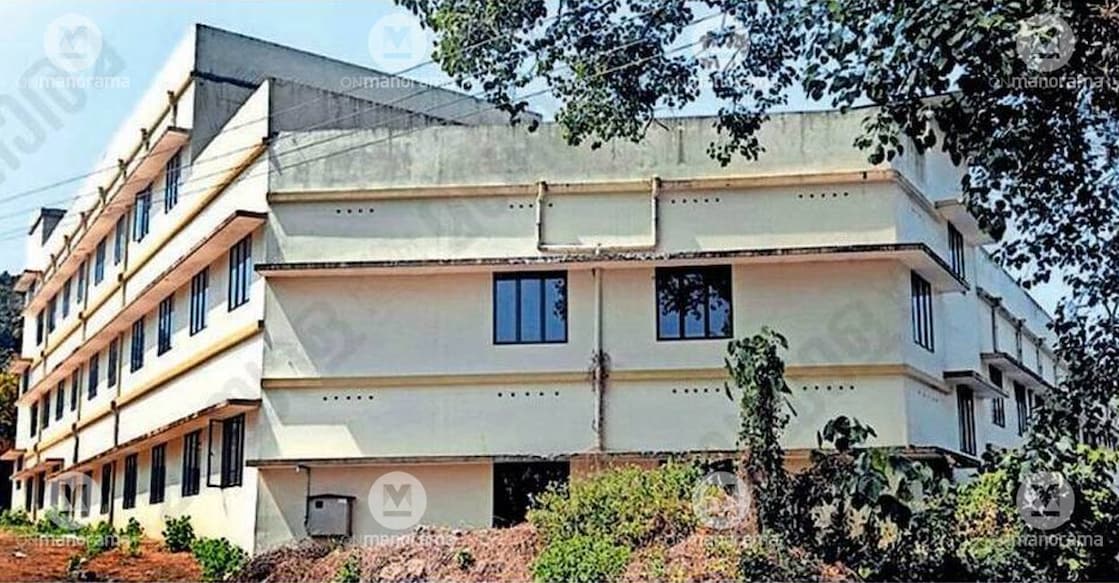 The new building of Ezhumattoor Government Higher Secondary School, still awaiting the start of classes.