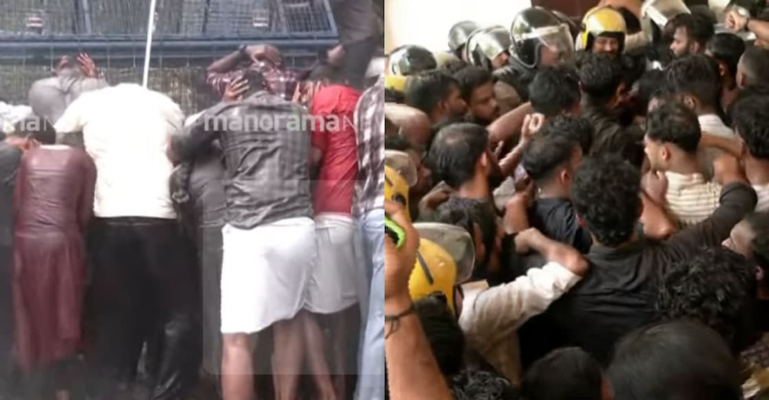 sfi-protest-kerala-university