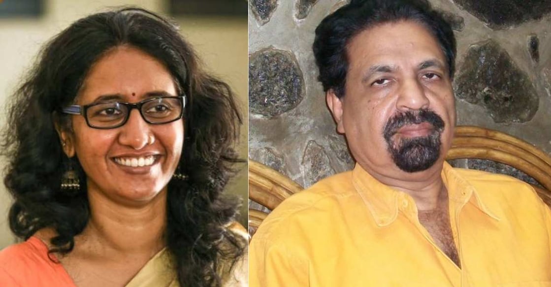 Dr Asha Achy Joseph, P T Kunju Muhammed. Photo: Manorama News