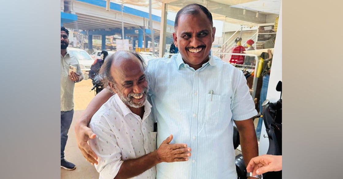 K Mohammed (Left) and Manjeshwar MLA A K M Ashraf (Right). Photo: Special Arrangement