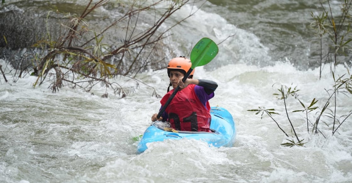 Swaliha during Kayaking. Photo: Special arrangement