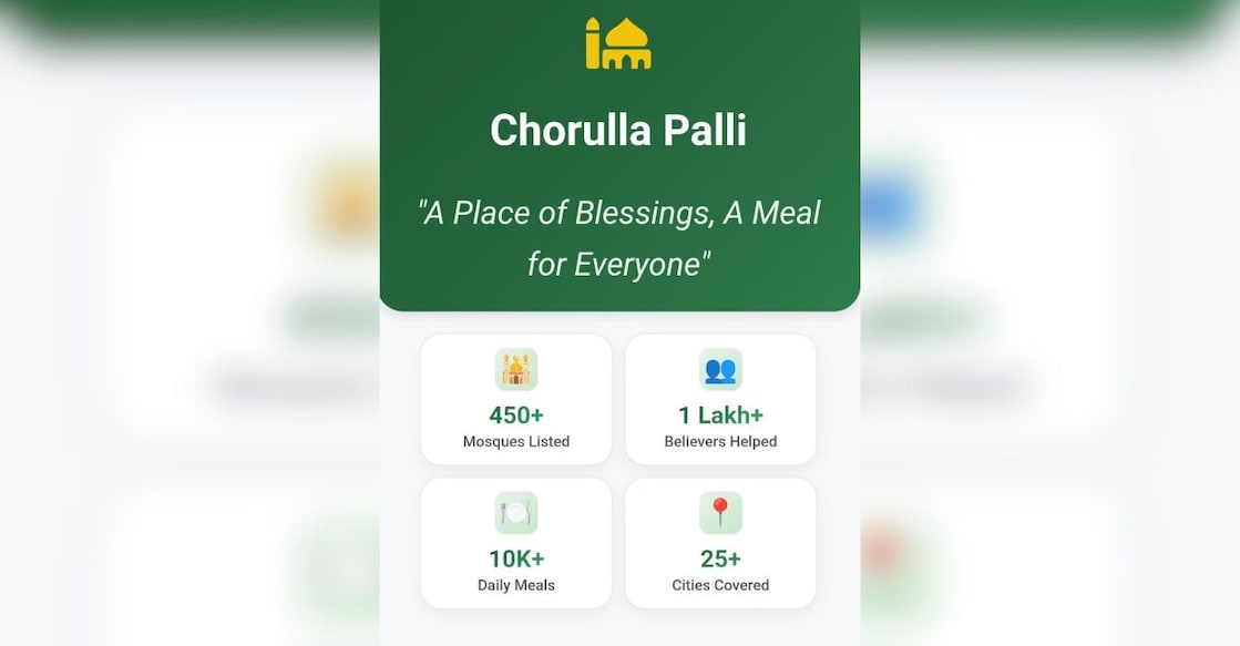 The Chorullapalli.com website offers a location-enabled service to help users identify nearby mosques and access route details. Photo: Chorullapalli.com