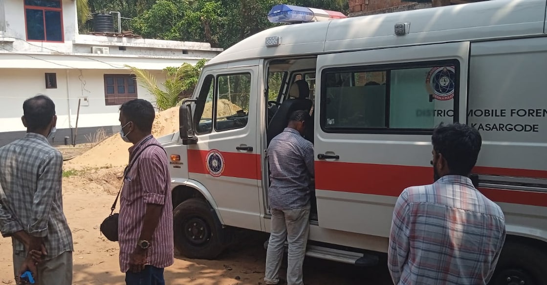 The forensic team at the site of the incident. Photo: Special arrangement