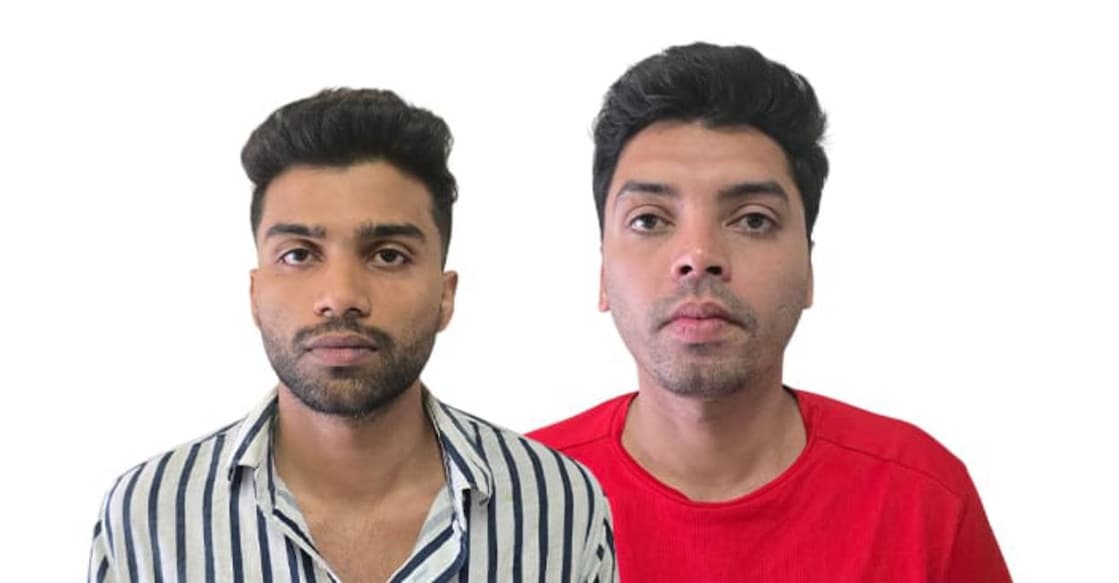 Ashique and Abin Soorya were arrested for carrying MDMA in a private bus. Photo: Special Arrangement