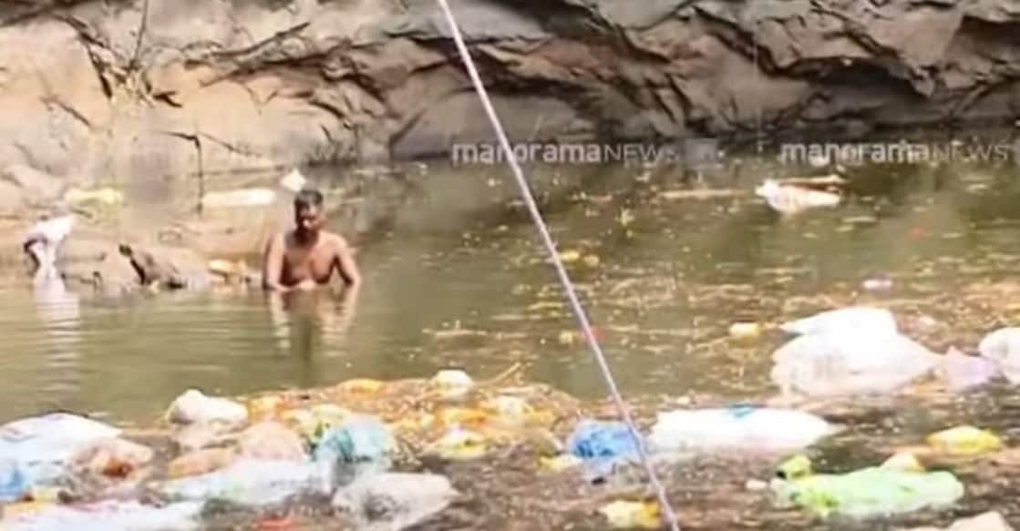 The Tirur fire force is at the quarry in Athavanad, coordinating the rescue. Photo: Manorama News