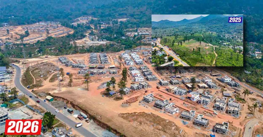 Images of Wayanad township shared by Kerala Chief Minister Pinarayi Vijayan on X.