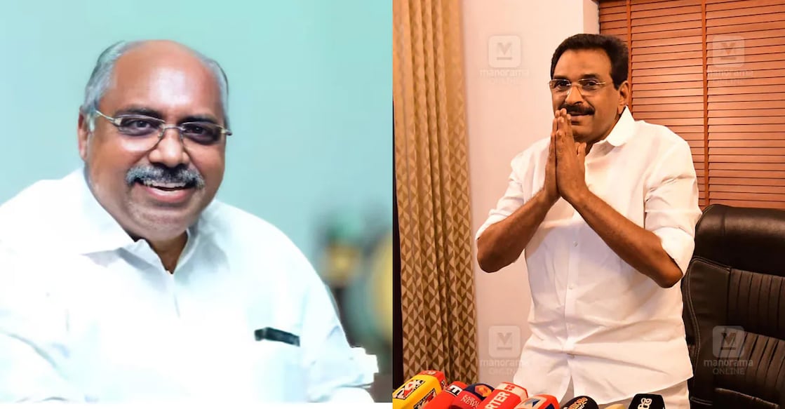 N M Raju, Anto Antony. Photo: Manorama