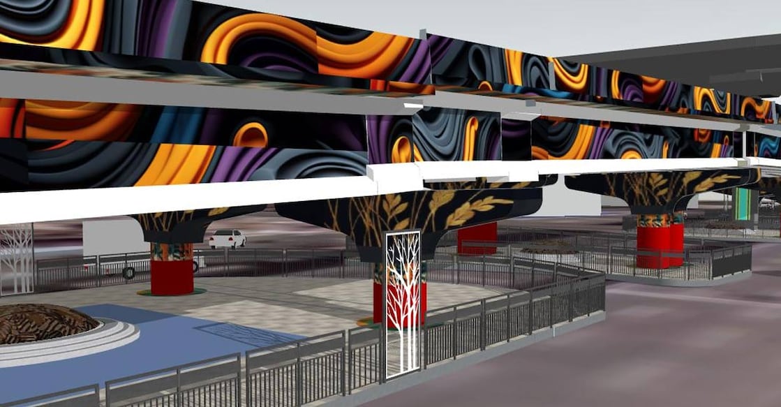 The proposed beautification model of the Vytilla flyover. Photo: Special arrangement. 