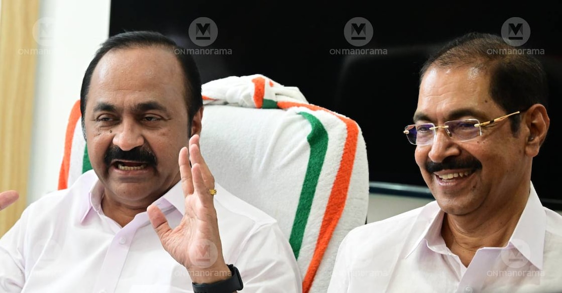 Congress leaders VD Satheesan and Sunny Joseph. Photo: Manorama Archives