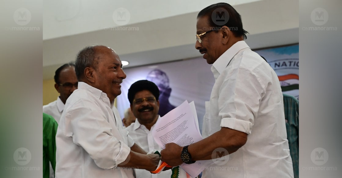 A file photo of A K Antony and K Sudhakaran. Photo: Manorama