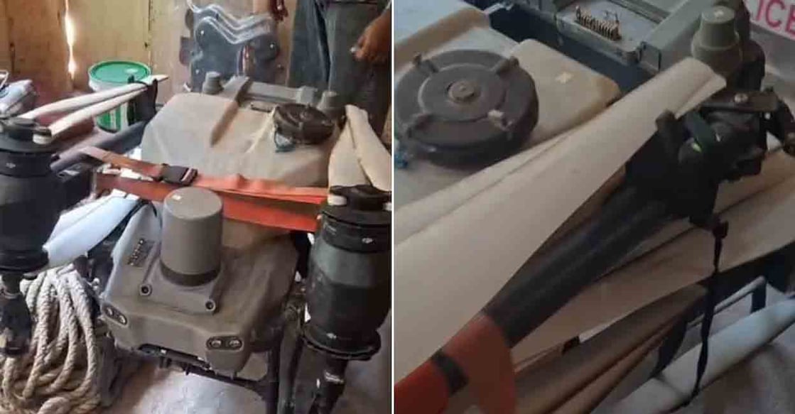  Chinese-made drone seized by Customs from Haripad. Photo: Special arrangement