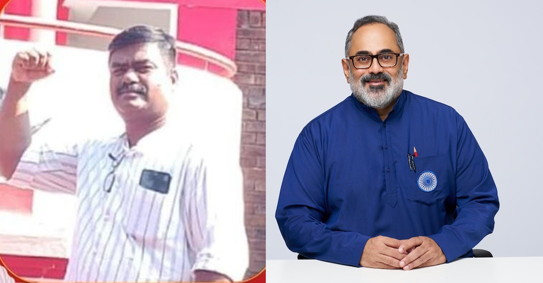 CPM's Rajeev Kumar GS, BJP state president Rajeev Chandrasekhar. Photo: Special Arrangement, RajeevRC.FB/facebook