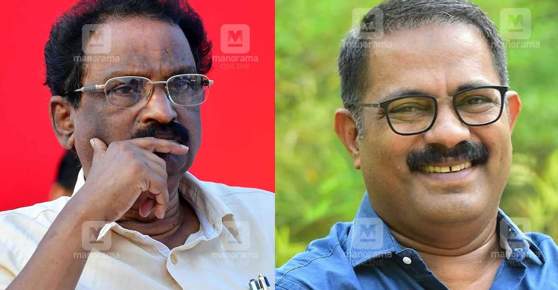 AK Balan (Left), KM Shaji. File Photo: Manorama