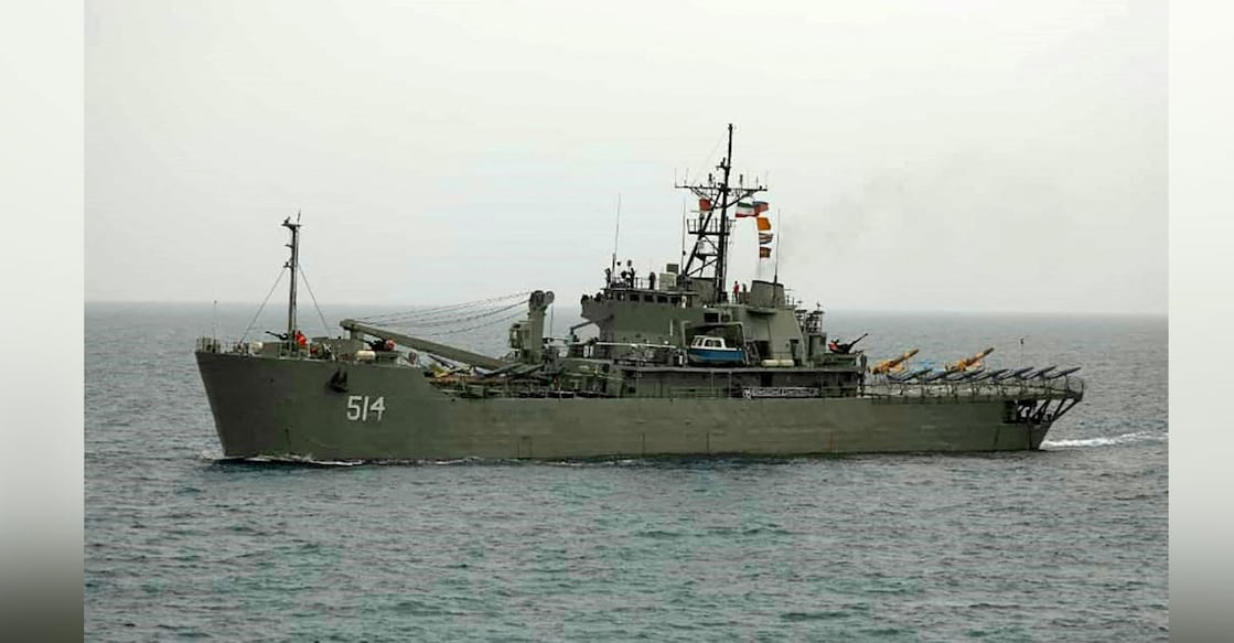A view of the Iranian navy vessel IRIS Lavan (514). Photo: AFP/Iranian Army