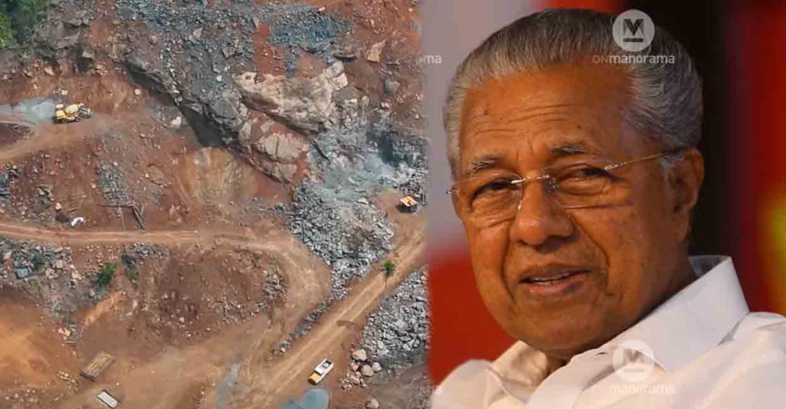 Aerial view of Anakkampoyil side of Anakkampoyil–Kalladi–Meppadi tunnel road project; Chief Minister Pinarayi Vijayan. Photo: Facebook/Manorama