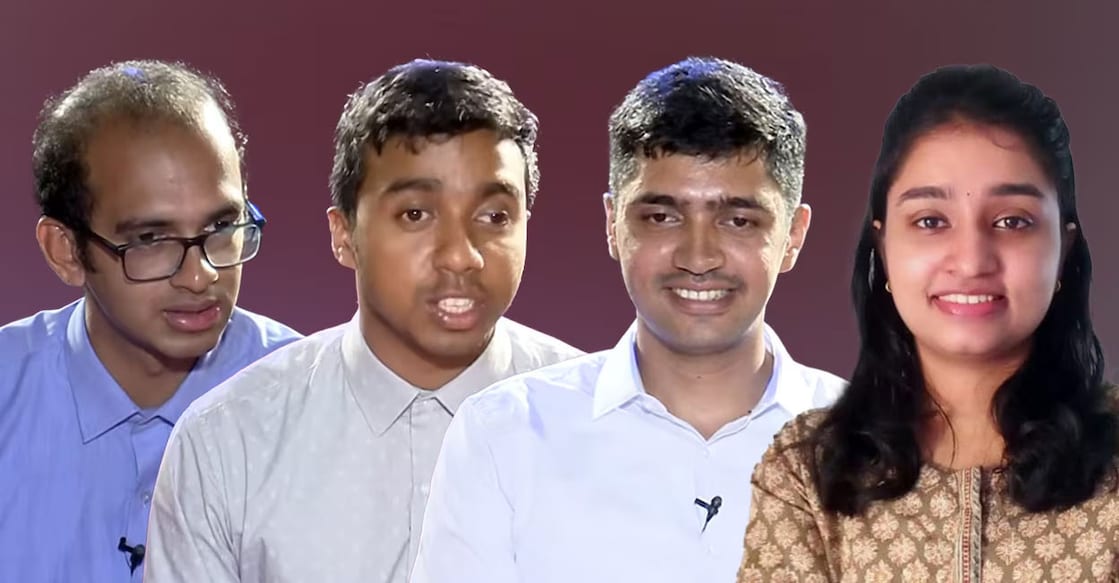 Nithin Pradeep, Ajay Raj, Aravind Iswarankutty and Padmaja (From Left). Photo: Manorama Online 