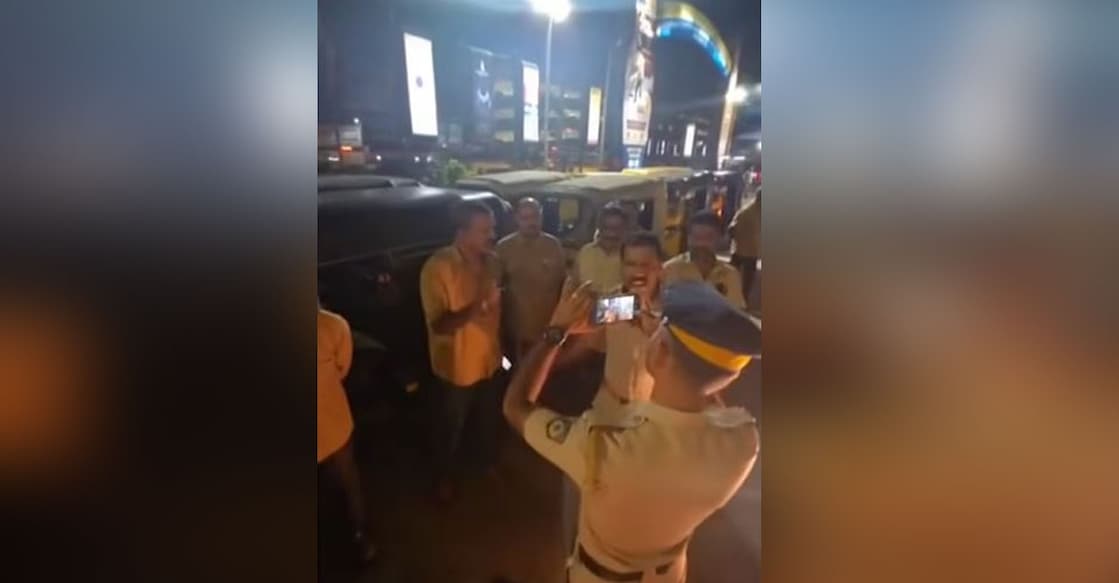 Screengrab from a mobile phone recording of the incident. Photo: Manorama News.