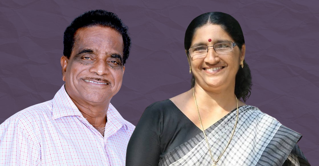 T K Govindan, P K Shyamala. Photos: Facebook. 