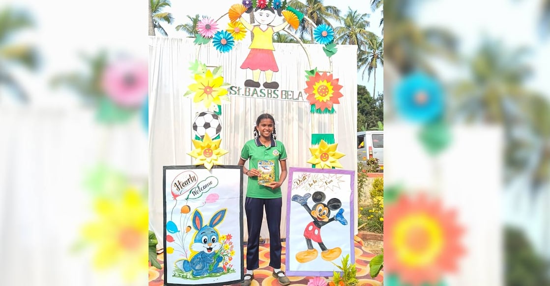 Neharika with her book, 'Birds, The Hidden World in Our Campus'. Photo: Special Arrangement. 