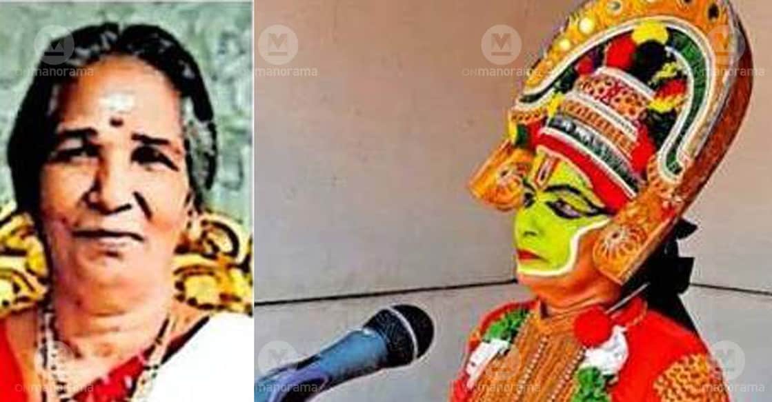 Vijayamma performed the famed Ganapathi Prathal tale during the cultural events as part of the Pongala festival. Photo: Special arrangement