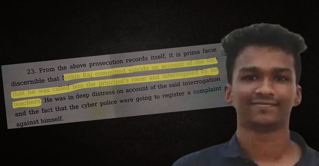 A screengrab of the court order, Nithin Raj. Photo: Special Arrangement