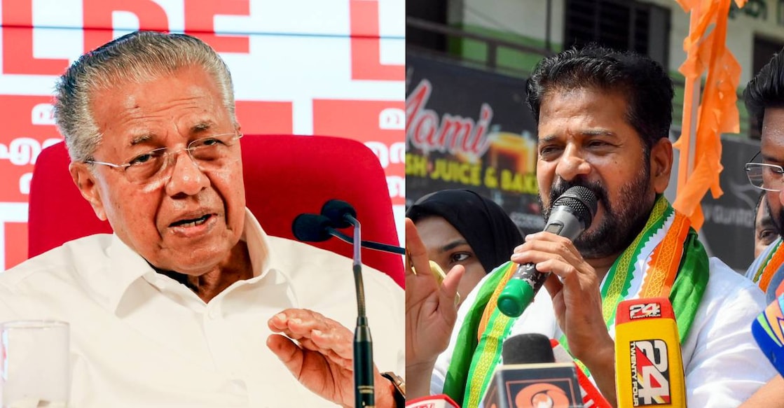 Pinarayi Vijayan and Revanth Reddy. Photo: PTI