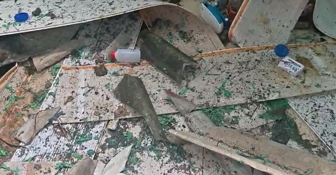 The house sustained significant damage in the blast. Photo: Special Arrangement