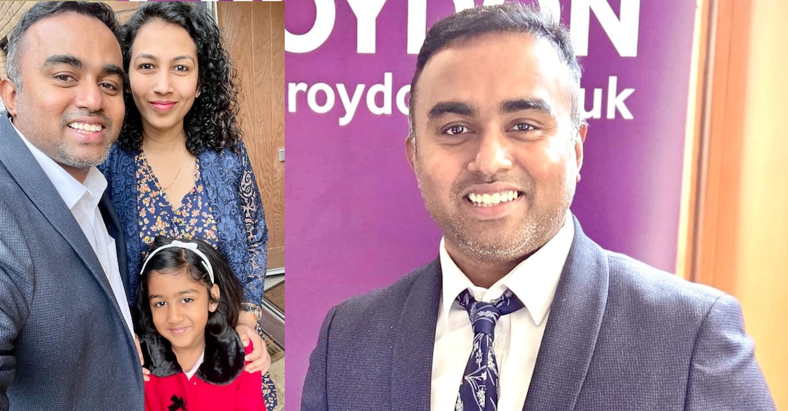 1) Nikhil with his wife Nivea and daughter Joann. 2) Nikhil. Photos: Special Arrangement. 