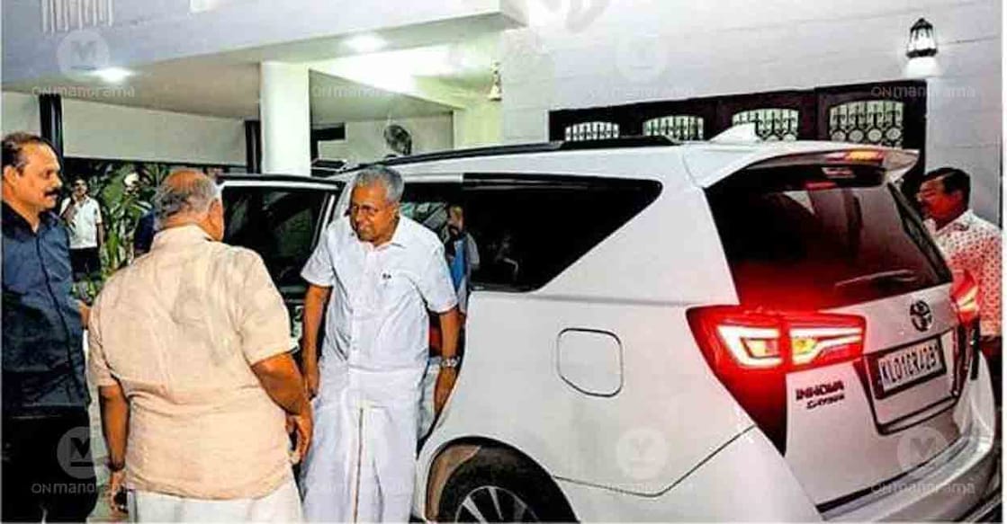Pinarayi Vijayan arrives at new rented home in Thiruvananthapuram. Photo: Manorama