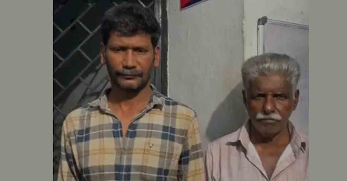 Kollamparambil K U Muhammed (Right) and his accomplice K T Jose alias Kambalakkad Jose (Left). Photo: Special arrangement