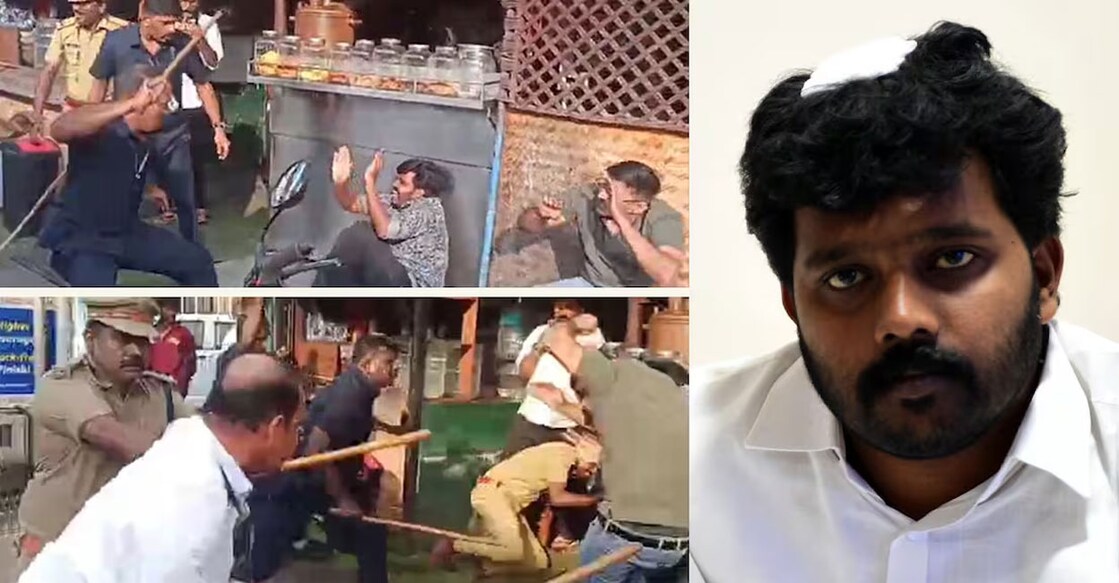 File photos of the assault during Nava Kerala Sadas outreach programme. Photo: Manorama