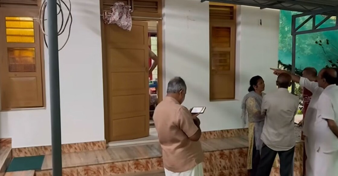 The house where the robbery took place. Photo: Screengrab/Manorama News