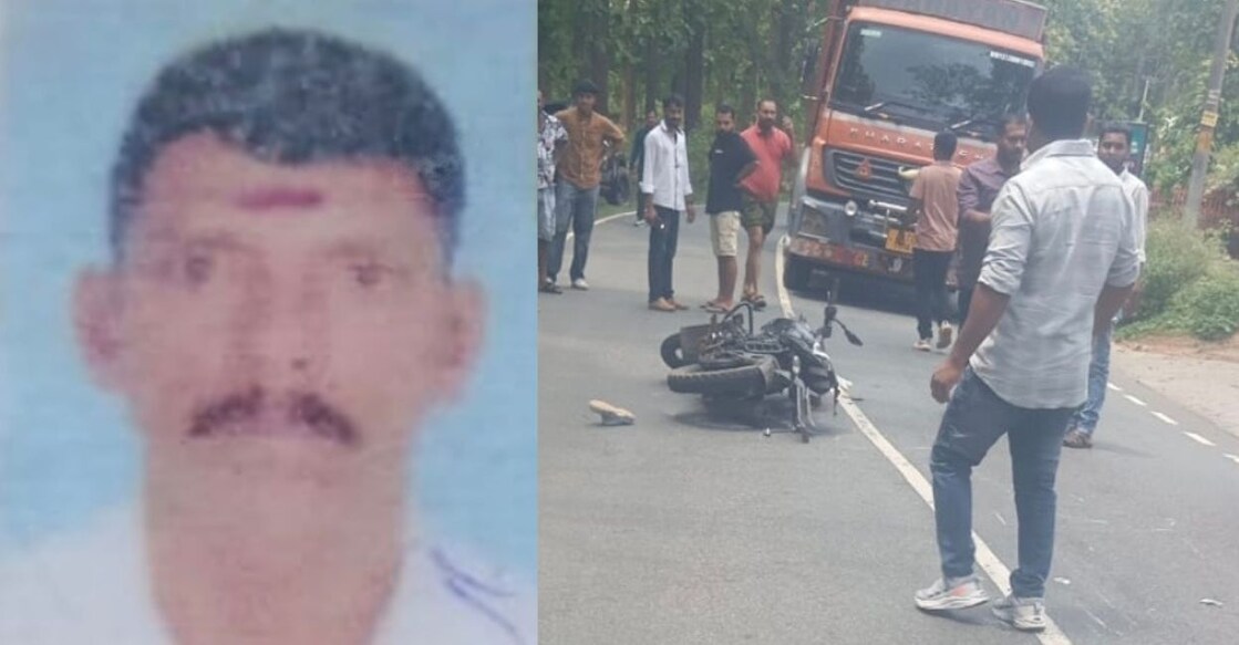 Midhulapuriyil K S Vinodan (37), the site of the accident. Photo: Special Arrangement