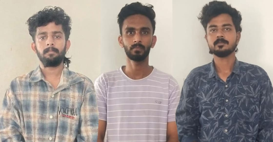 Muhammed Kaif (Left), Muhammed Anshid and Fasal. Photo: Special Arrangement