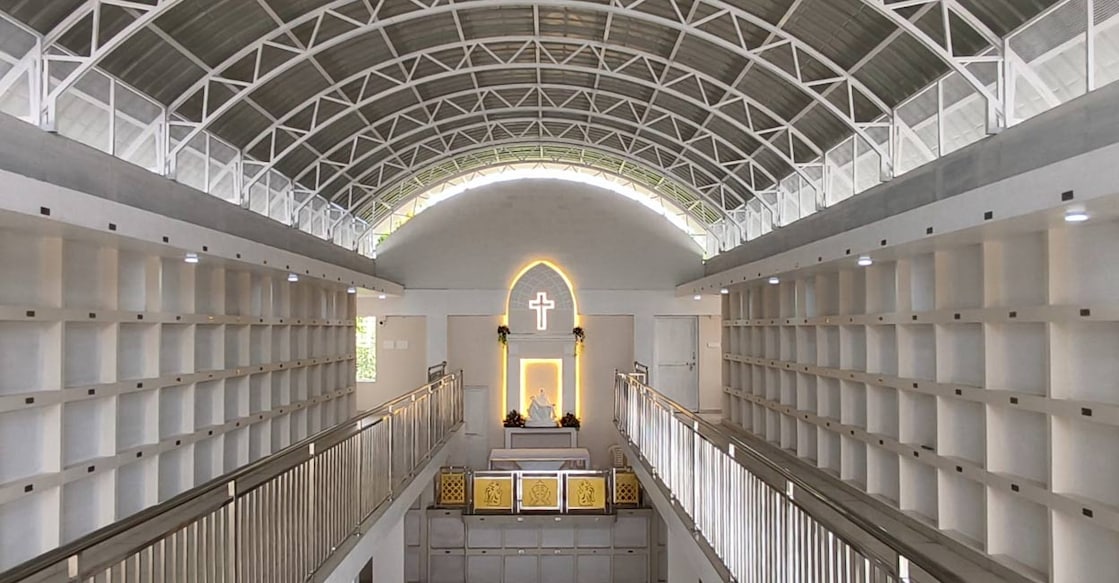 An inside view of the cemetery constructed at the St Alphonsa Church in Vallakkunnu. Photo: Special Arrangement. 