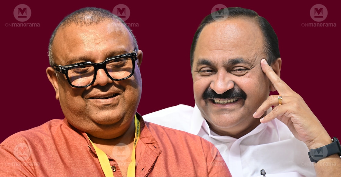 Thushar Vellappally and VD Satheesan. File Photo: Manorama. 