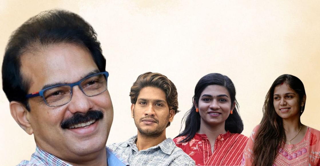 Sabu M Jacob, Akhil Marar, Athira Nair and Anjali Nair. Photo: Canva