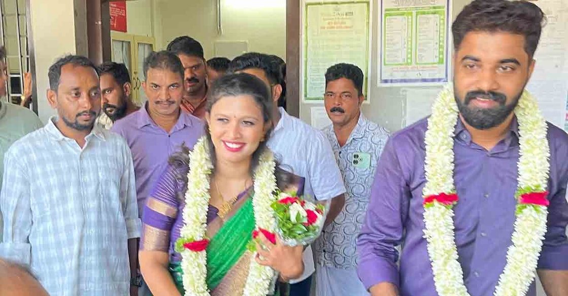 K Vidya and P M Arsho. Photo: Special arrangement