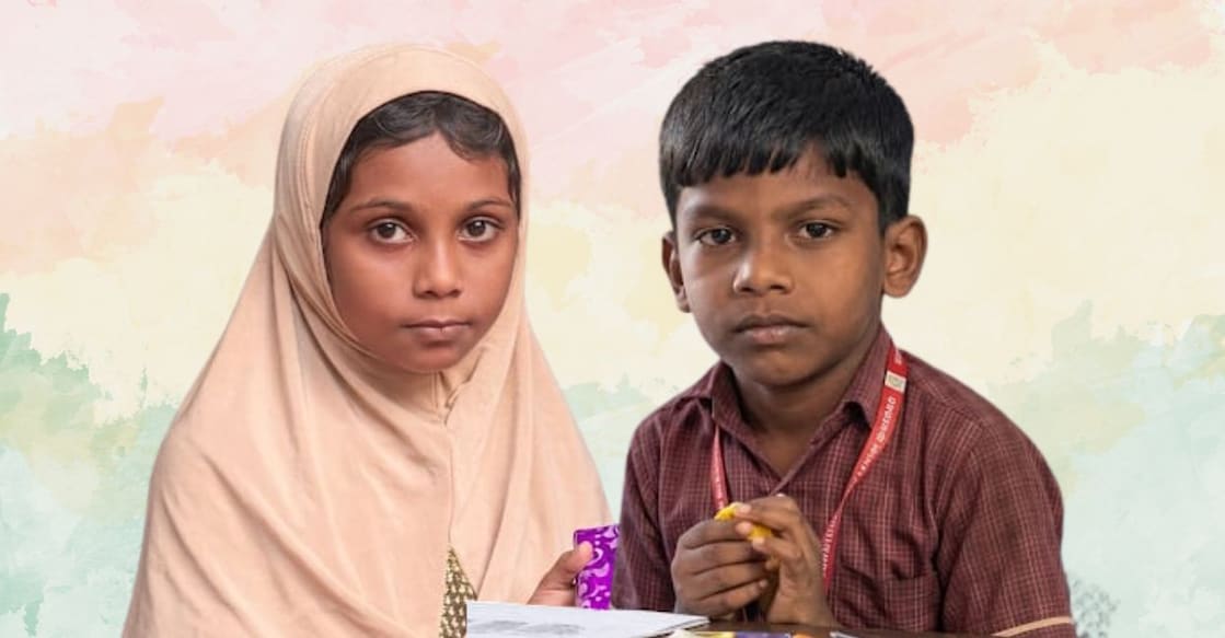 Afiya Fathima (8) and Afnan Ahmed (6). Photo: Special Arrangement. 