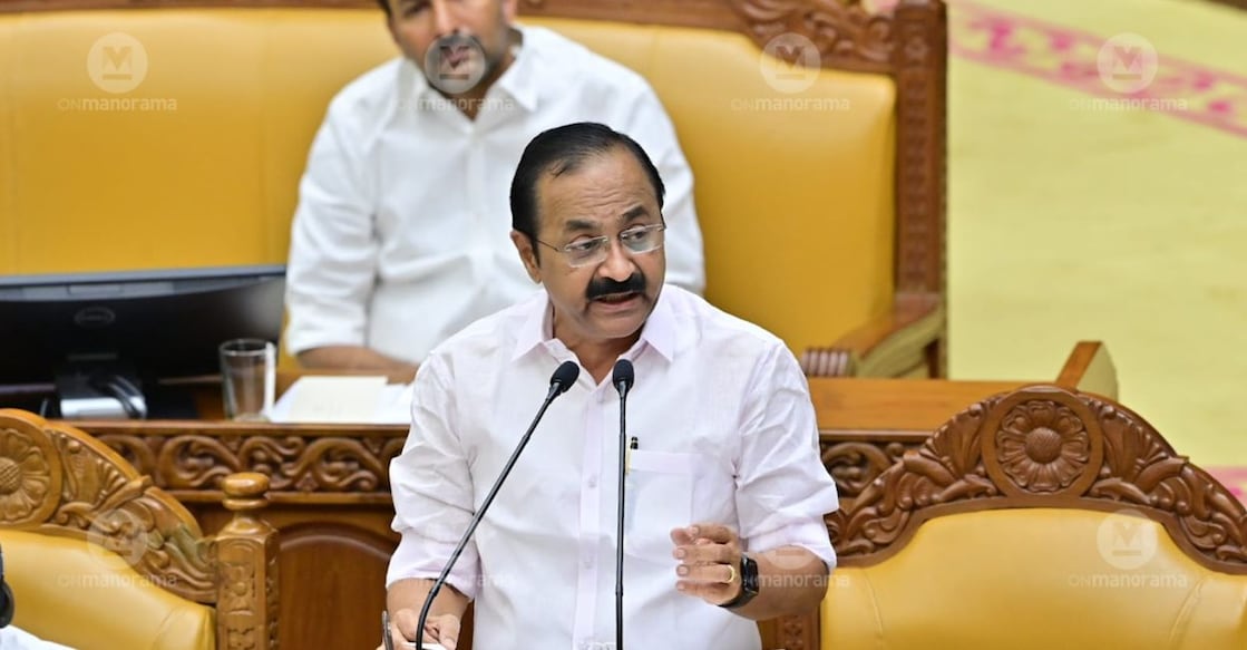 Chief Minister and Finance Minister VD Satheesan presents budget. Photo: Manorama