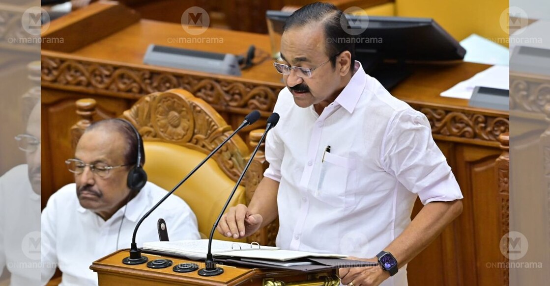 Chief Minister V D Satheesan during the presentation of the budget. Photo: Manorama
