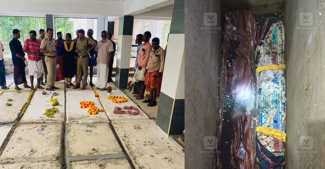 Police and local people at the cemetery of Infant Jesus Church, Vaniyappara. Photo: File/ Manorama. 