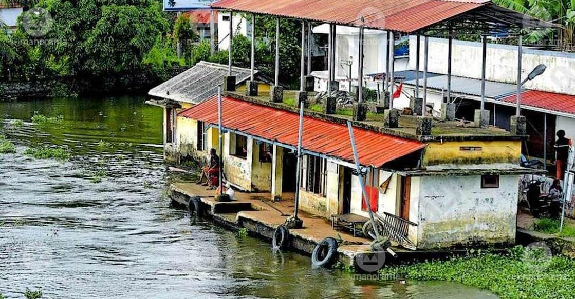 Nedumudi boat jetty, where students are forced to wait for hours due to gaps in boat services. Photo: Special arrangement
