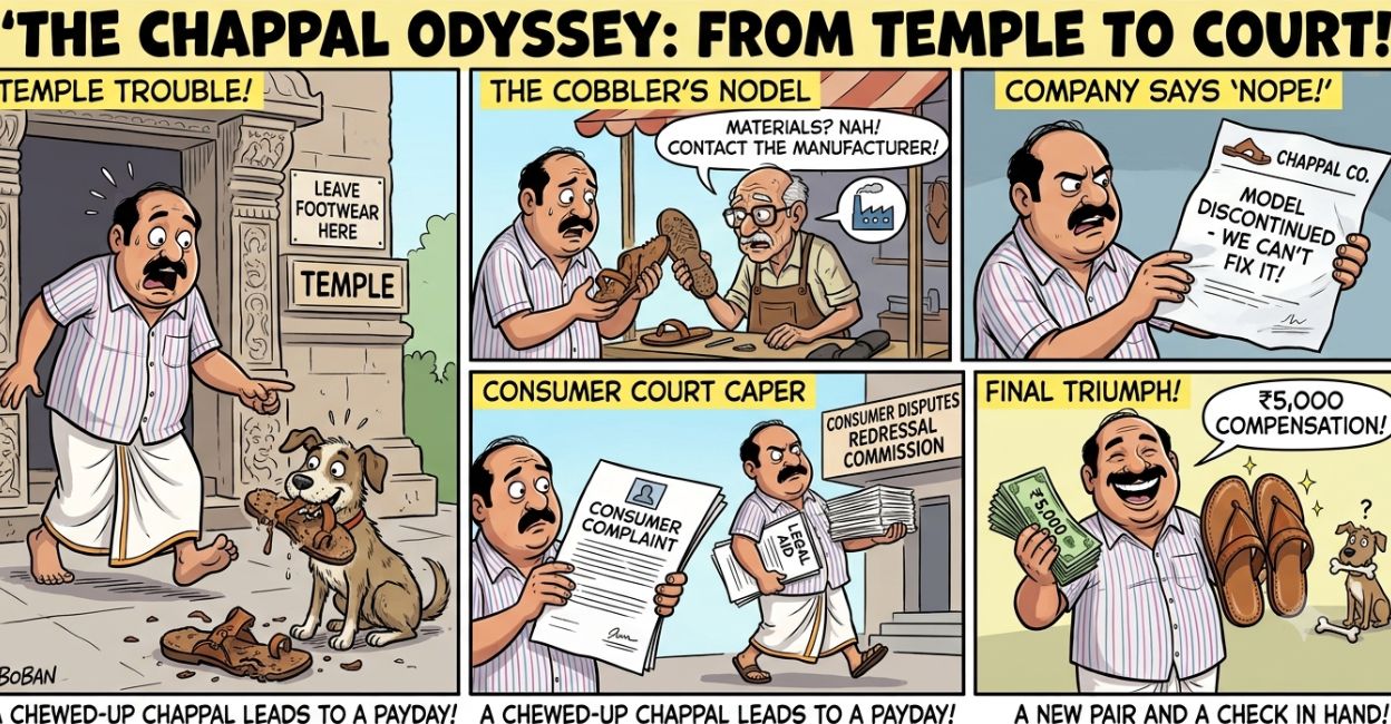 Palakkad man sues footwear firm after dog chews up chappal, wins ₹5000 & new pair
