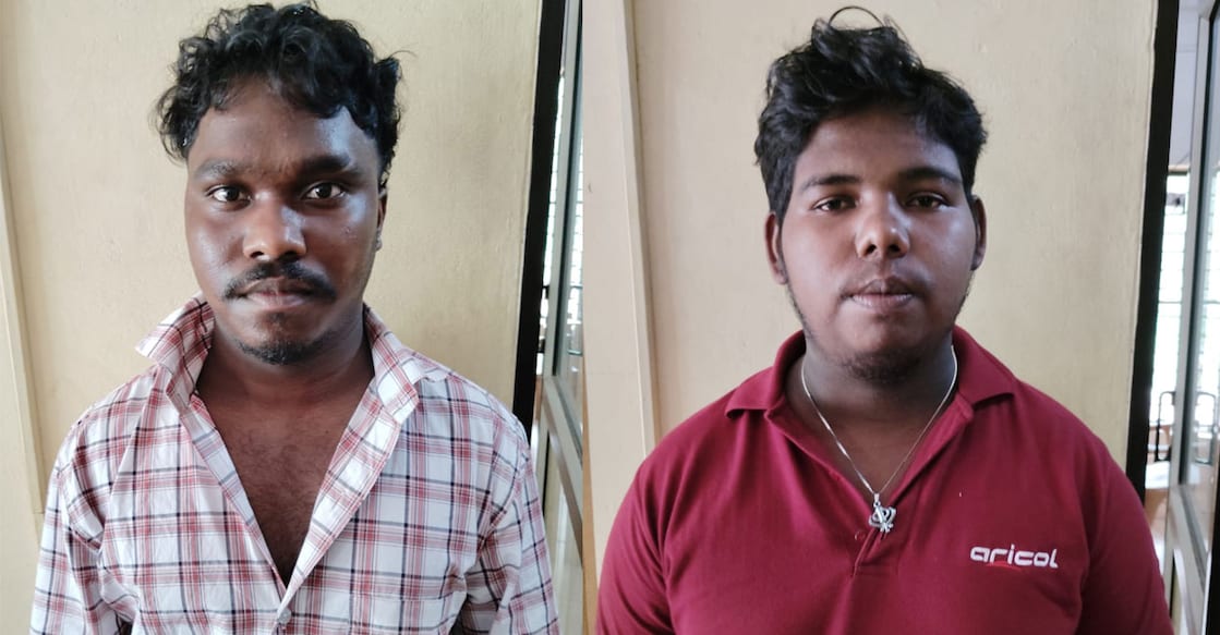 Vishal K Babu (21) of Ennappara and Abhinav (22) of Paraklayi. Photo: Special Arrangement